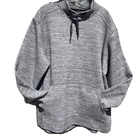 All In Motion sweatshirt pullover long sleeve mock neck Gray White XXL - Picture 1 of 13